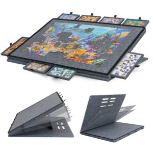 Tilting Puzzle Board with 2-in-1 Designed Stand & Cover JPB085-Gra