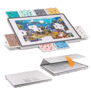 Tilting Puzzle Board with 2-in-1 Designed Stand & Cover JPB085-LGra