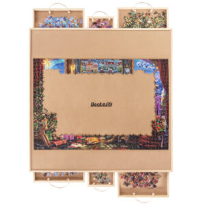 Wood Puzzle Board with Lazy Susan JPT010