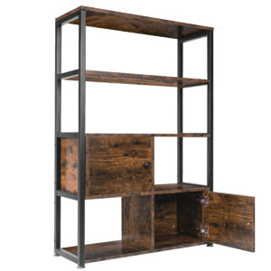 Becko US Bookcase with 2 Cabinets Vintage Industrial WGCWG002