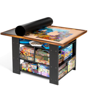 Jigsaw Puzzle Table With Storage Shelves JPT037