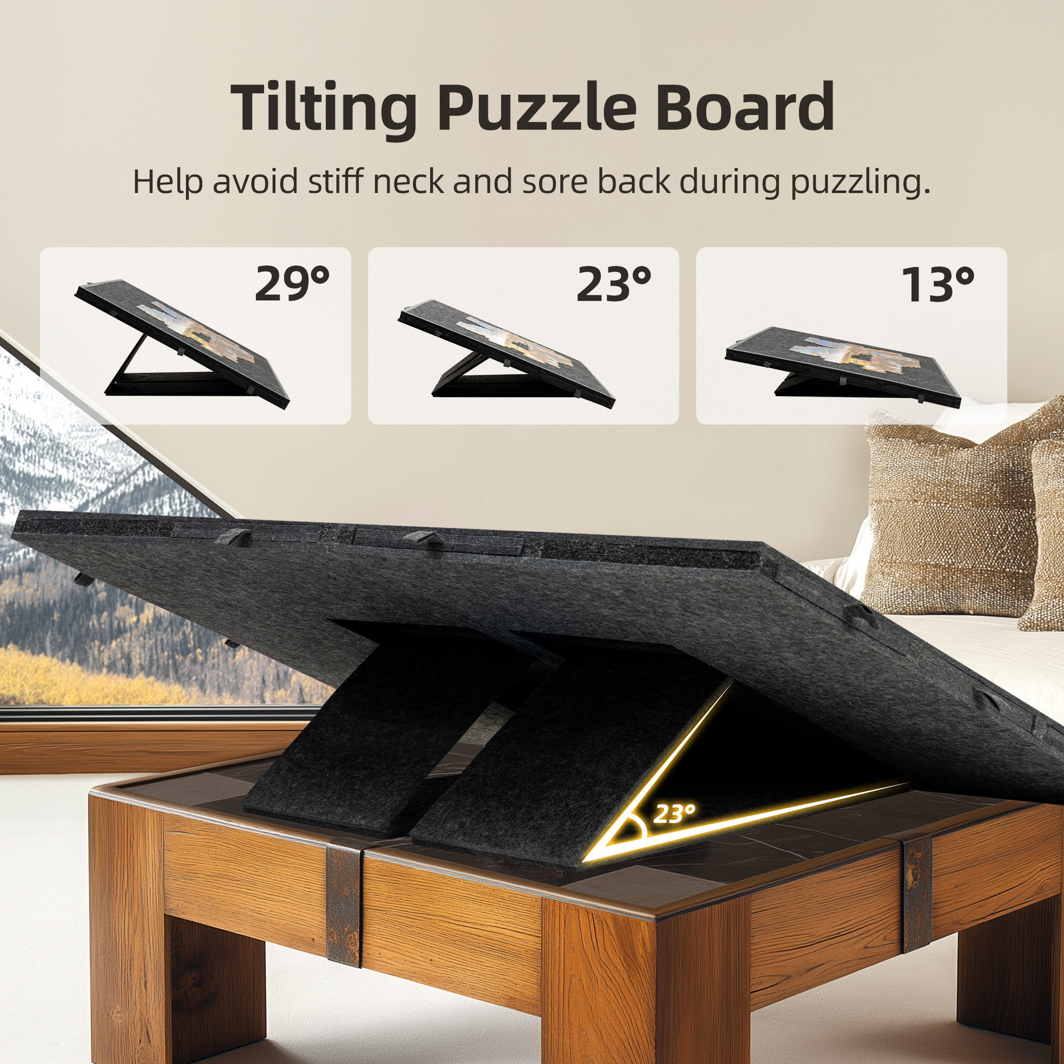 Foldable & Tilting Puzzle Board JPB057