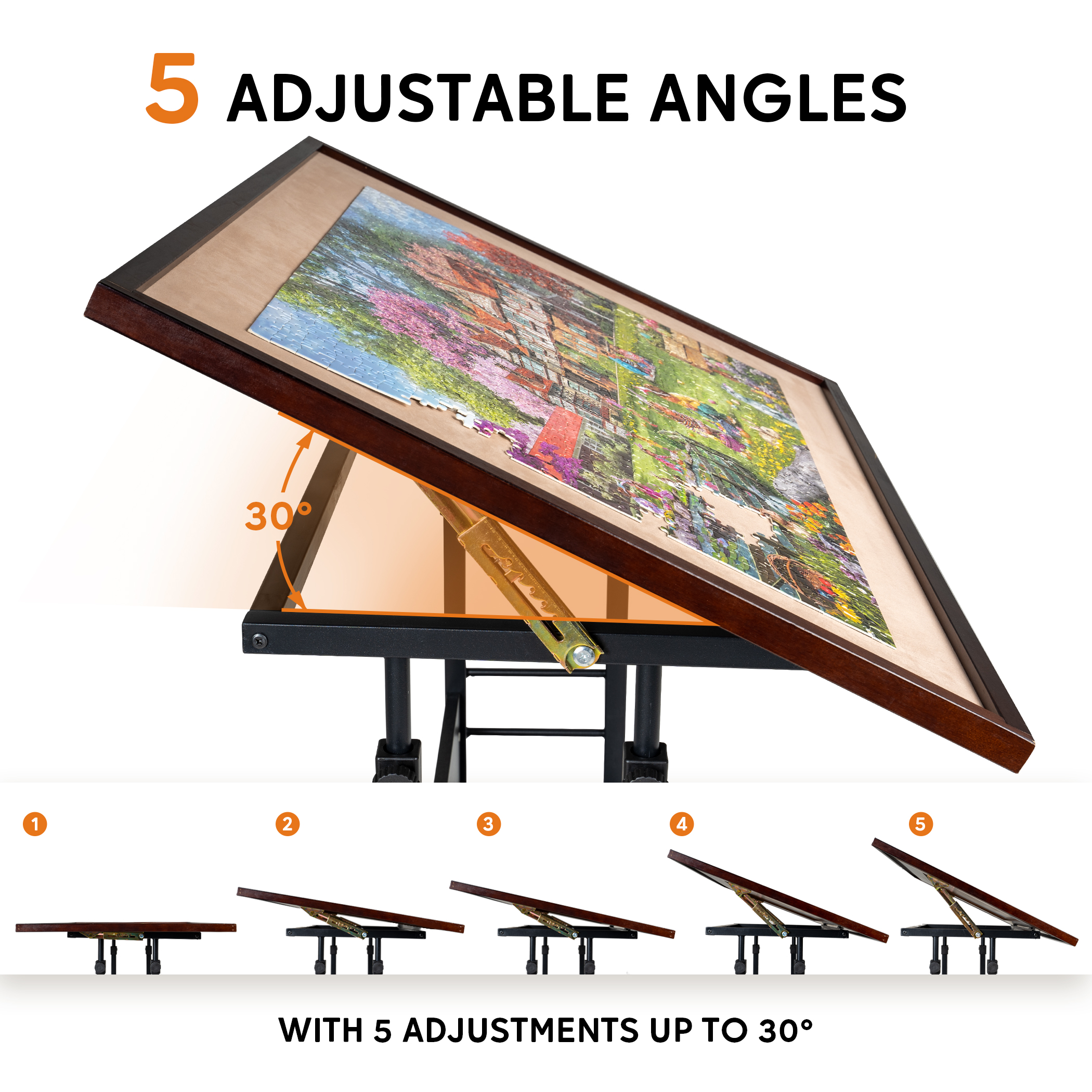 Tilting Puzzle Table with Cover Mat JPT005