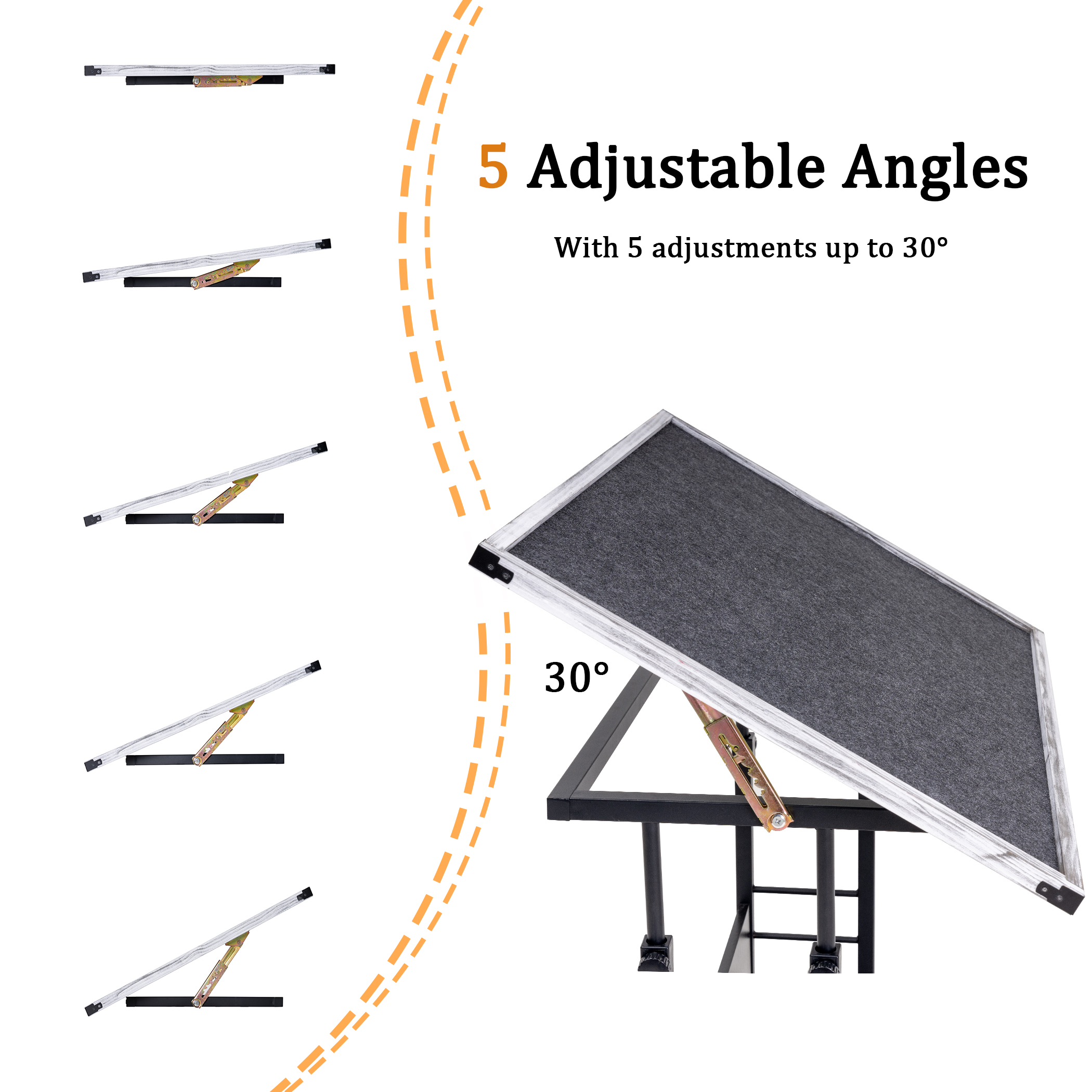 Tilting Puzzle Table with Cover Mat JPT005-Gra