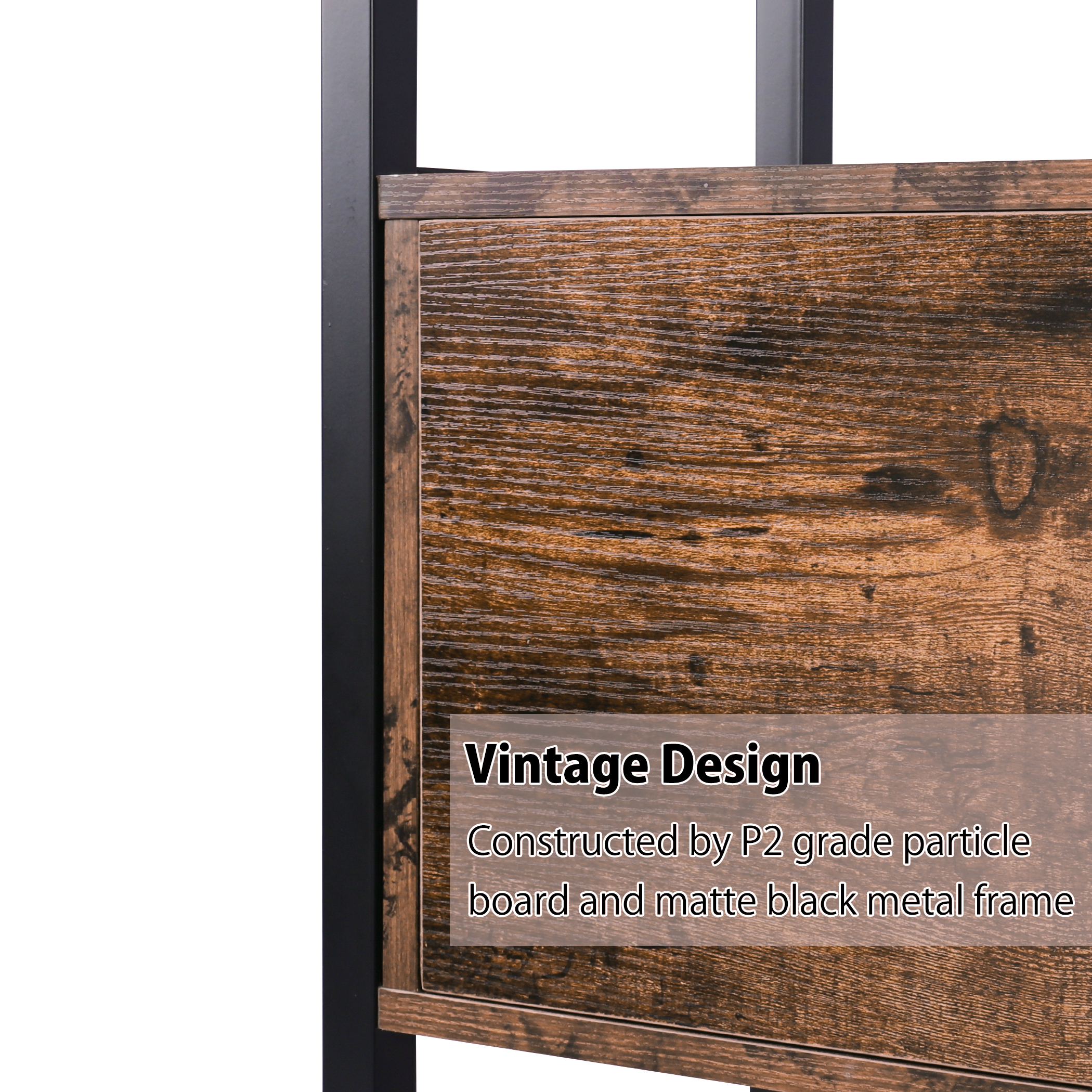 Becko US Bookcase with 2 Cabinets Vintage Industrial WGCWG002