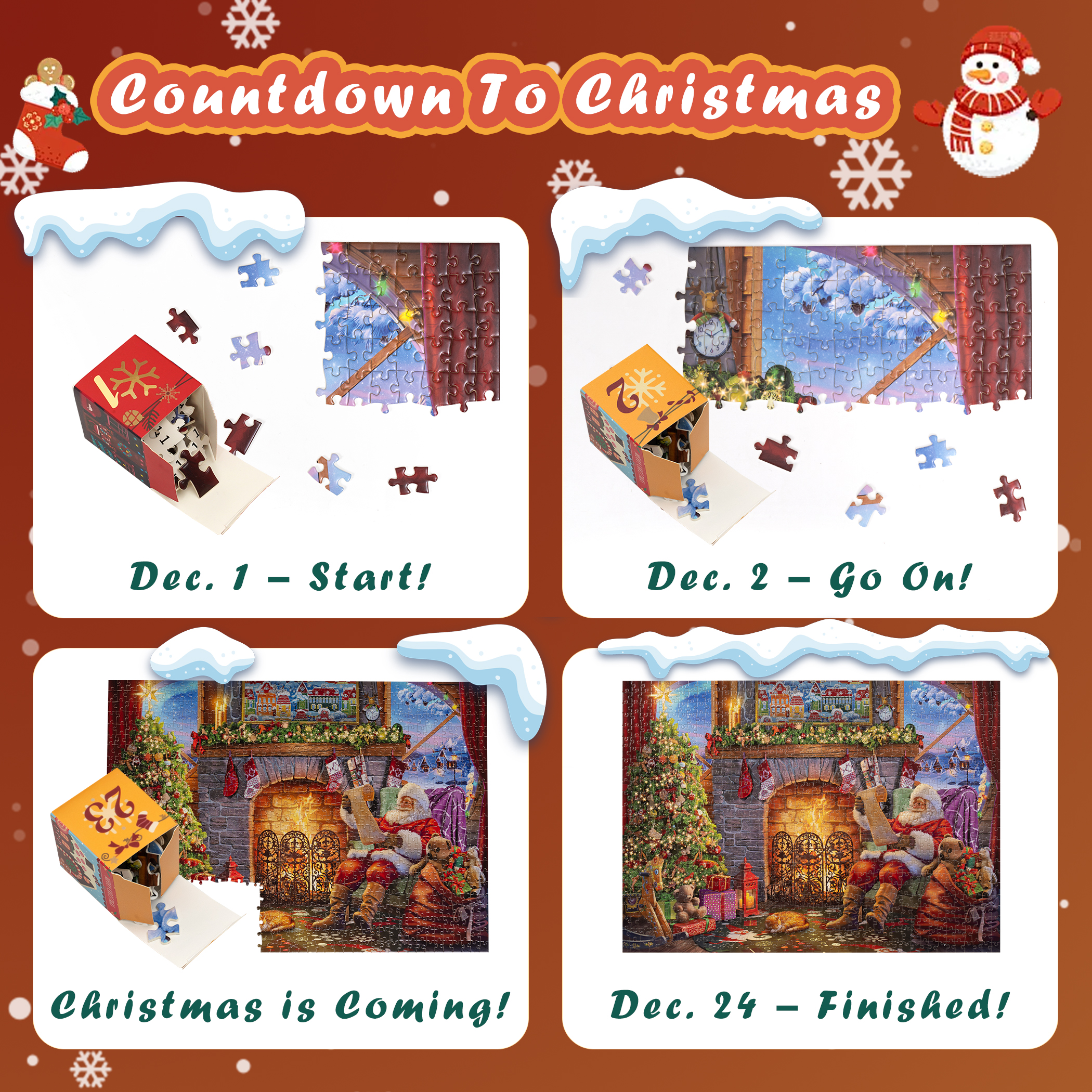 Xmas Puzzle as Decorations (Santa Claus) JP157