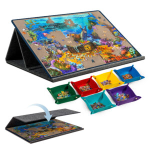 1000 Piece Tilting Puzzle Board with 6 Trays & Cover JPJ007-DGra