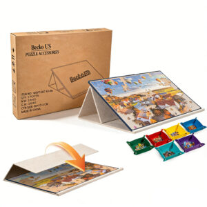 1000 Piece Tilting Puzzle Mat and Board with 6 Trays & Cover JPJ007-Khi